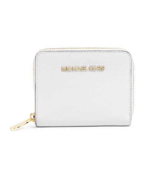 michael kors zip around wallet wristlet|Michael Kors white wallet small.